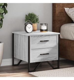 Tables de chevet 2 pcs sonoma gris 40x41x40cm bois d'ingénierie