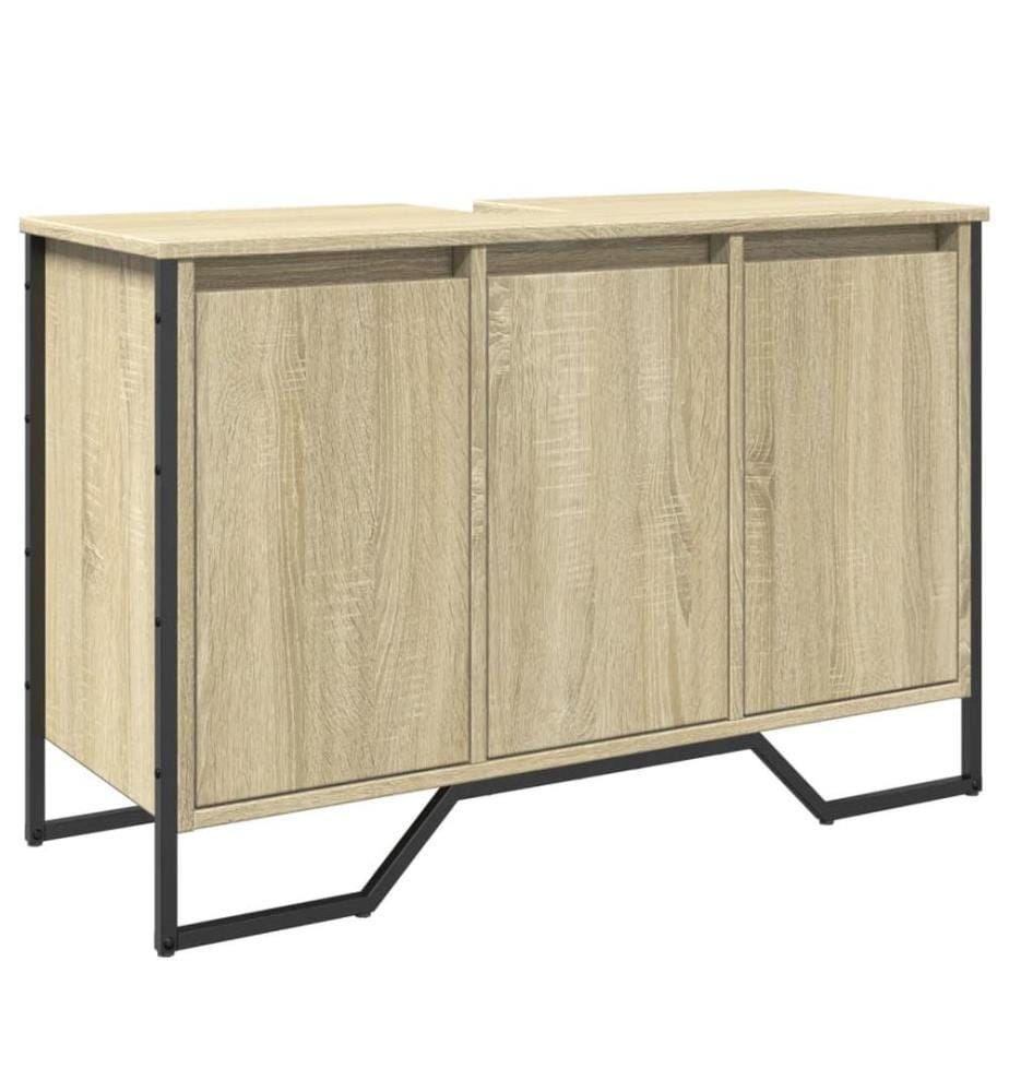Waschbeckenunterschrank Sonoma-Eiche 91x35x60 cm Holzwerkstoff
