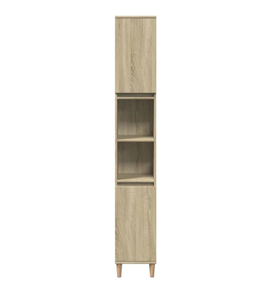 Badschrank Sonoma-Eiche 30x30x190 cm Holzwerkstoff