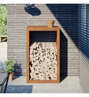 Brennholzregal 60x40x100 cm Wetterfester Stahl