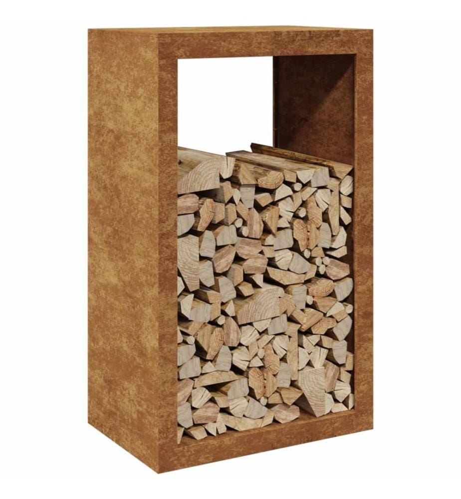 Brennholzregal 60x40x100 cm Wetterfester Stahl