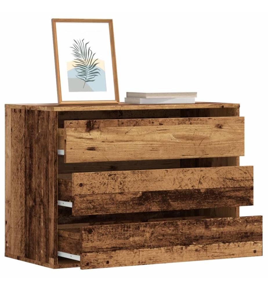 Kommode Altholz-Optik 80x41x58 cm Holzwerkstoff