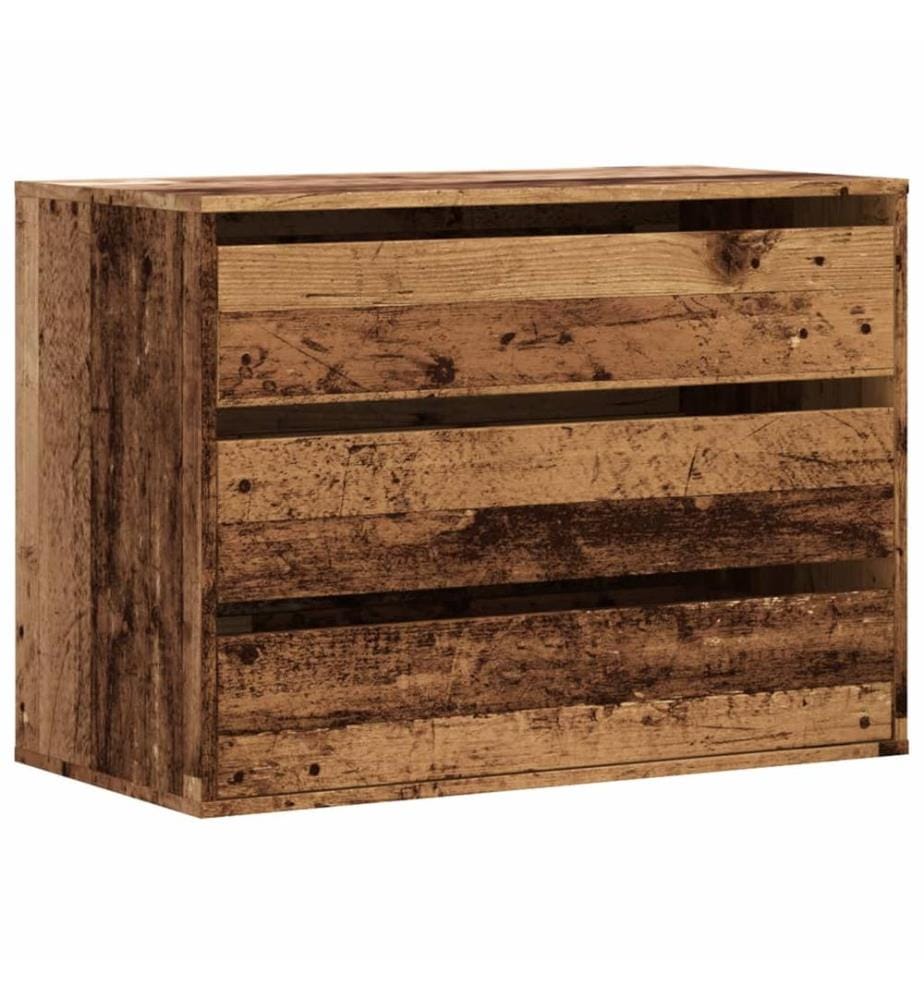 Kommode Altholz-Optik 80x41x58 cm Holzwerkstoff