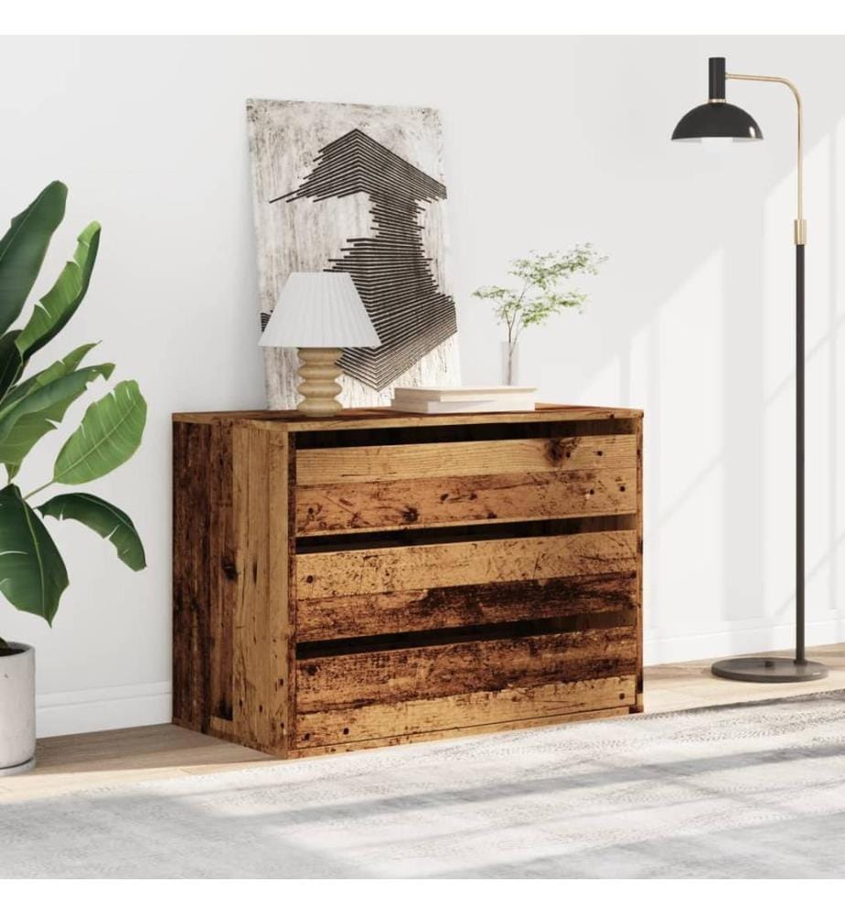 Kommode Altholz-Optik 80x41x58 cm Holzwerkstoff