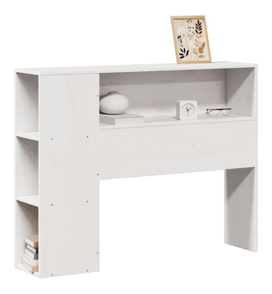 Kopfteil mit Stauraum Weiss 75 cm Massivholz Kiefer