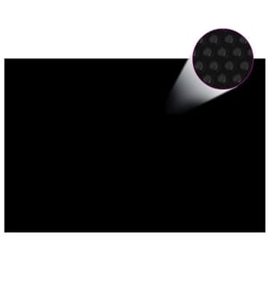 Film solaire de piscine PE rectangulaire flottant 6x4 m Noir