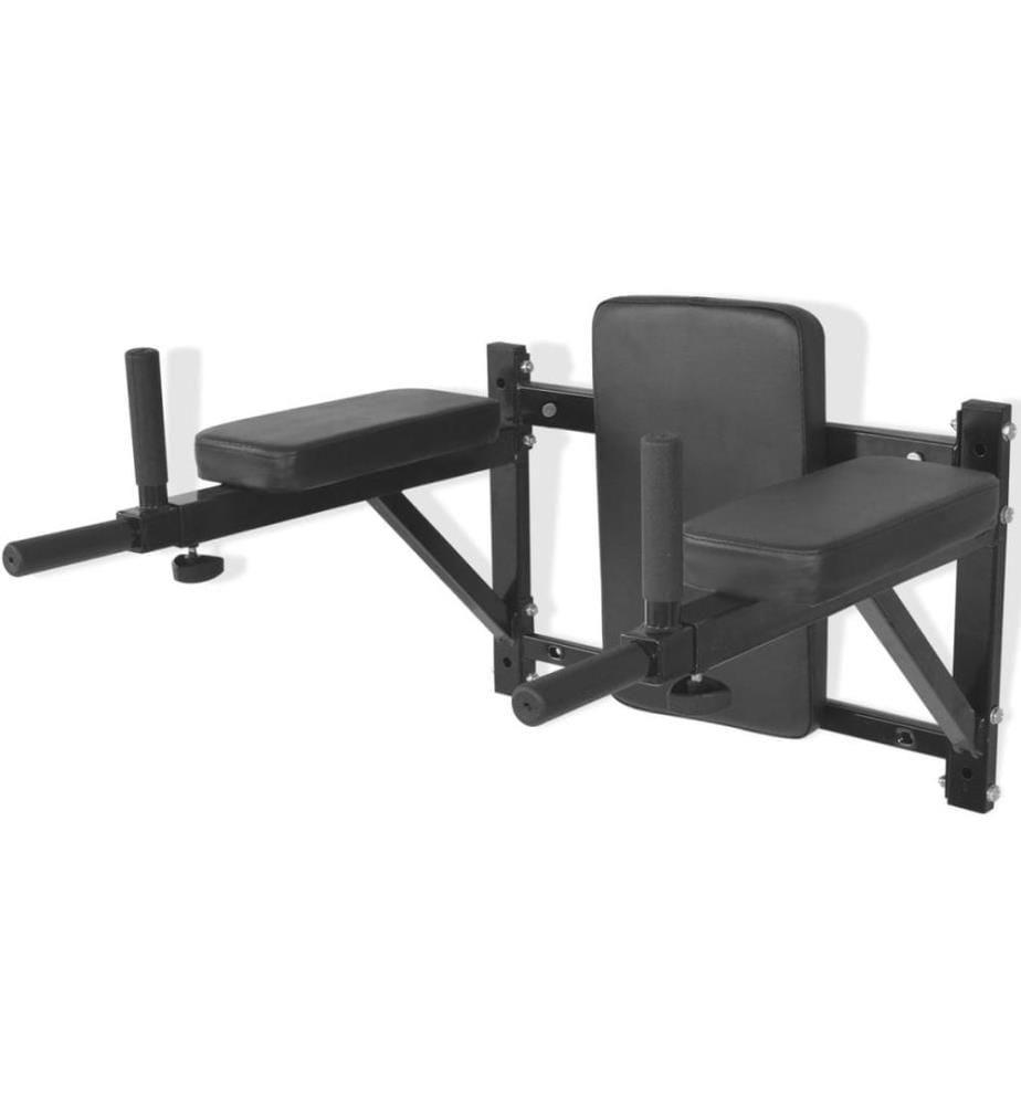 Fitness-Dipstation zur Wandmontage Schwarz