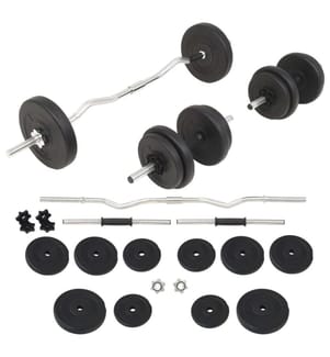 Langhantel- und Kurzhantelset 30 kg