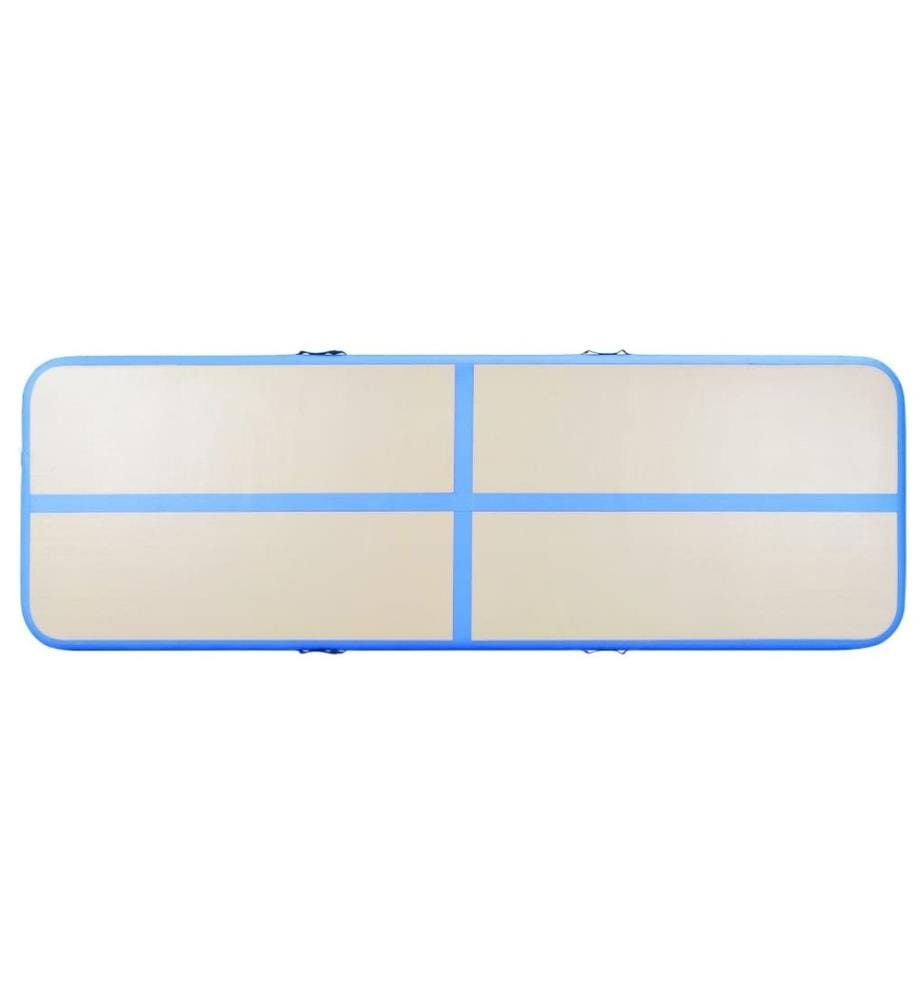 Aufblasbare Gymnastikmatte mit Pumpe 300x100x10 cm PVC Blau
