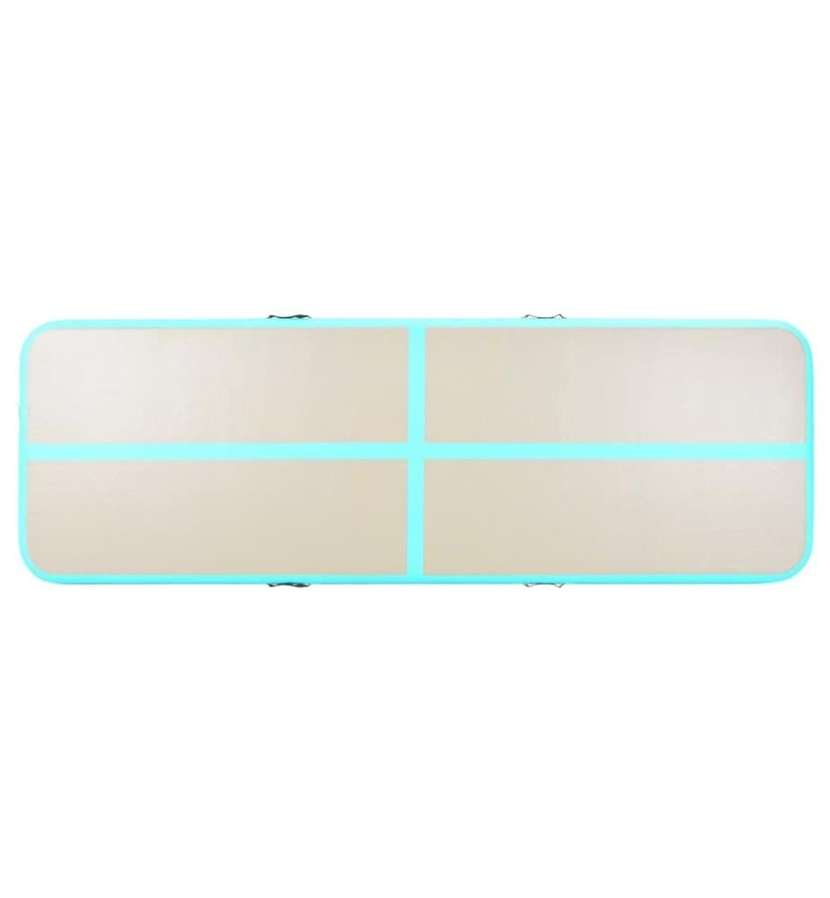 Aufblasbare Gymnastikmatte mit Pumpe 300x100x10 cm PVC Grün