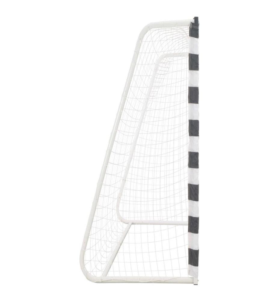 But de football 300x200x90 cm Métal Noir et blanc