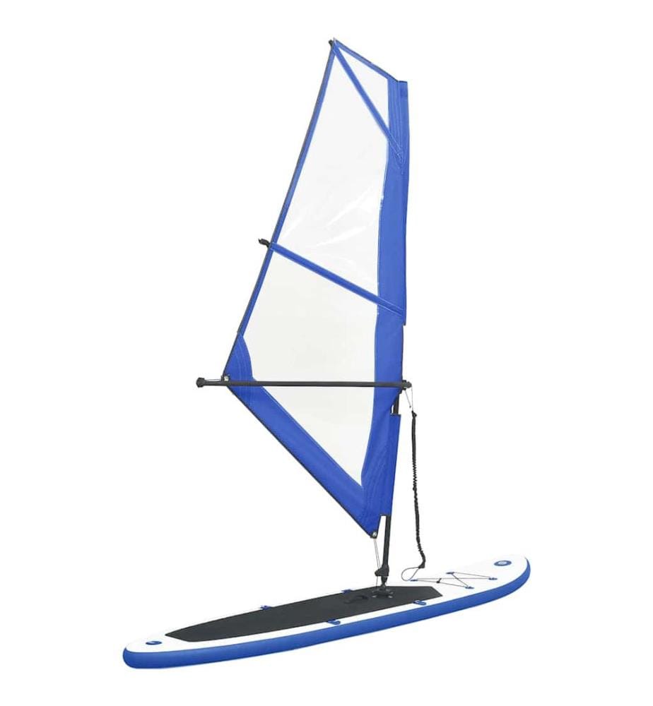 Ensemble de planche SUP gonflable avec voile Bleu et blanc