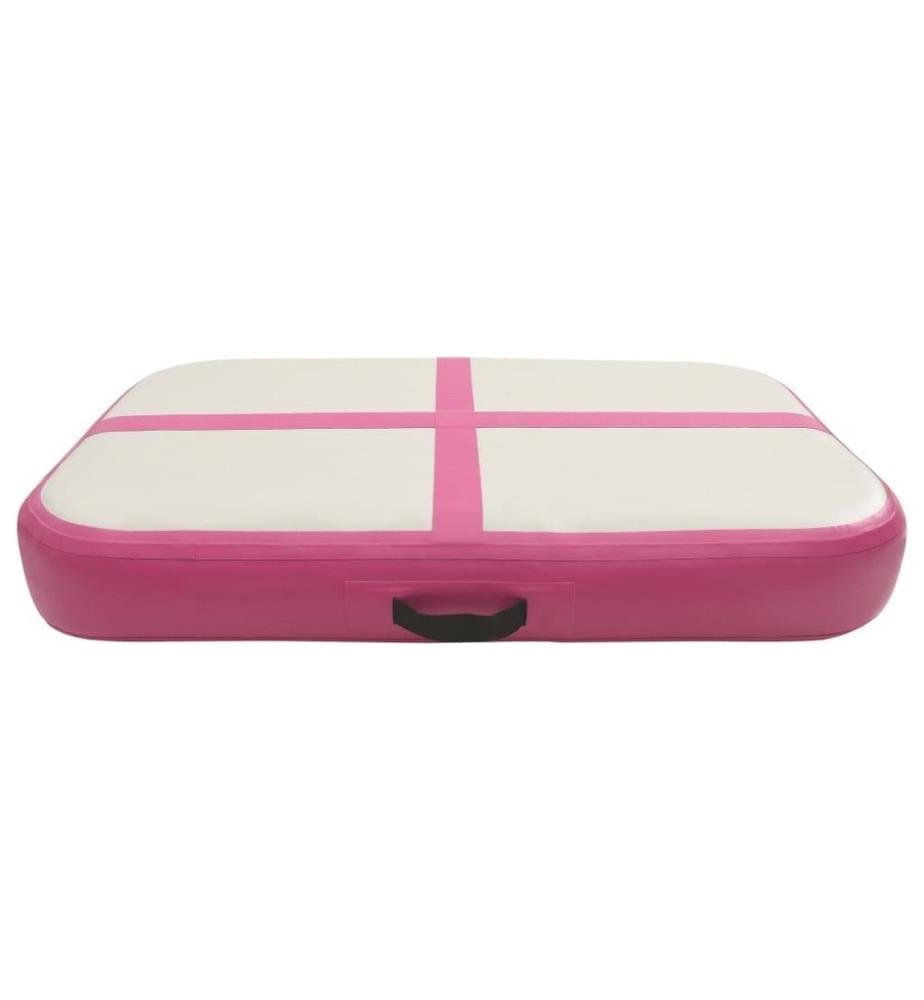Aufblasbare Gymnastikmatte mit Pumpe 60x100x10 cm PVC Rosa