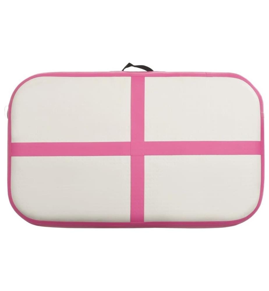 Aufblasbare Gymnastikmatte mit Pumpe 60x100x10 cm PVC Rosa