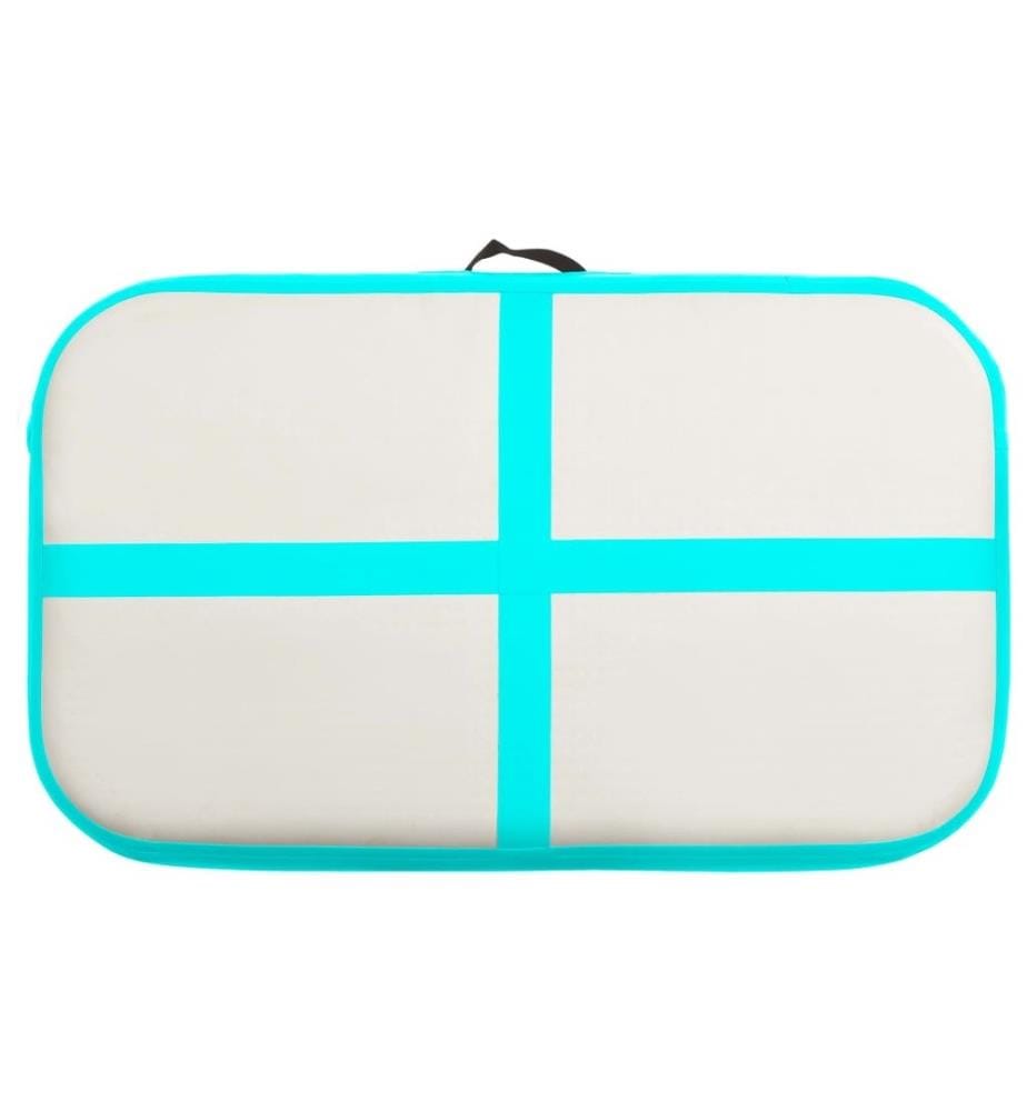 Aufblasbare Gymnastikmatte mit Pumpe 60x100x10 cm PVC Grün