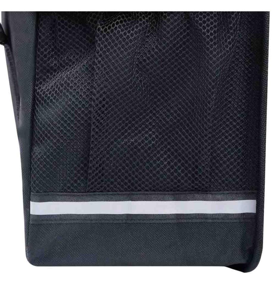 Doppel-Fahrradtasche für Gepäckträger Wasserdicht 35 L Schwarz