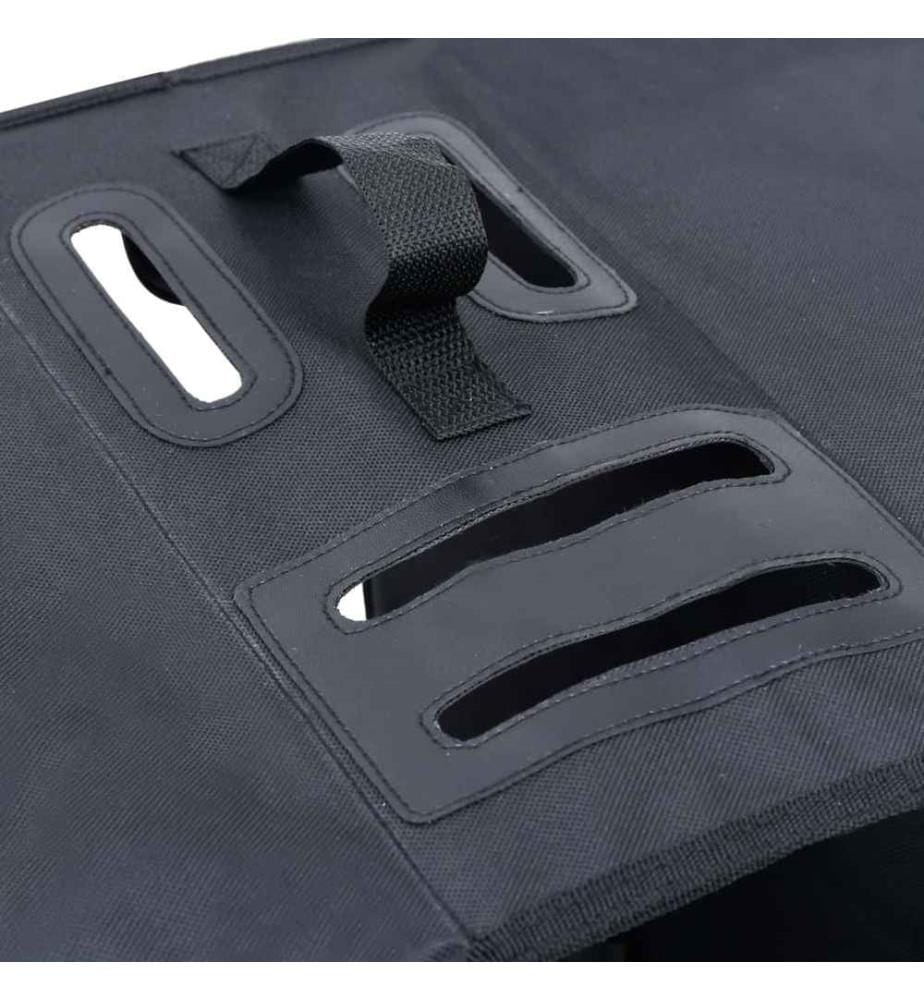 Doppel-Fahrradtasche für Gepäckträger Wasserdicht 35 L Schwarz