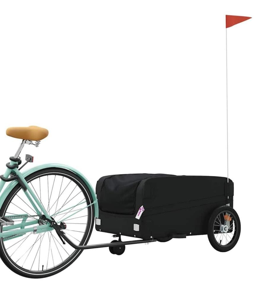 Remorque de vélo noir 45 kg fer