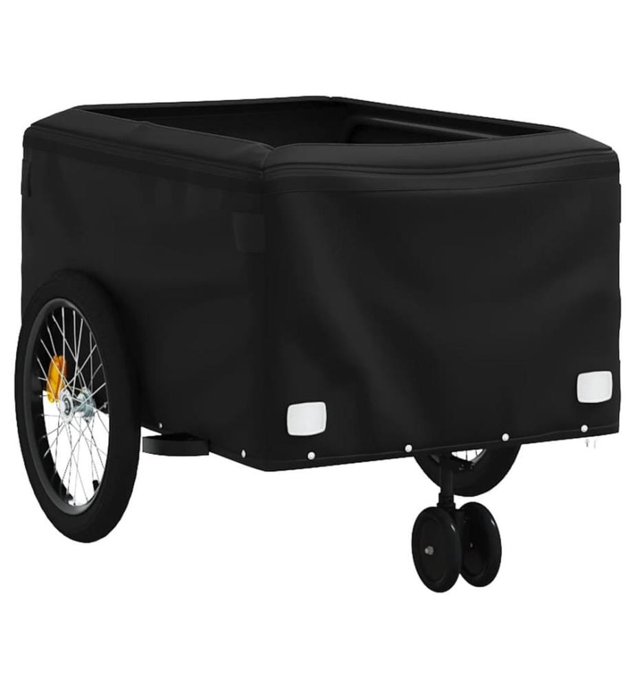 Fahrradanhänger Schwarz und Gelb 45 kg Eisen