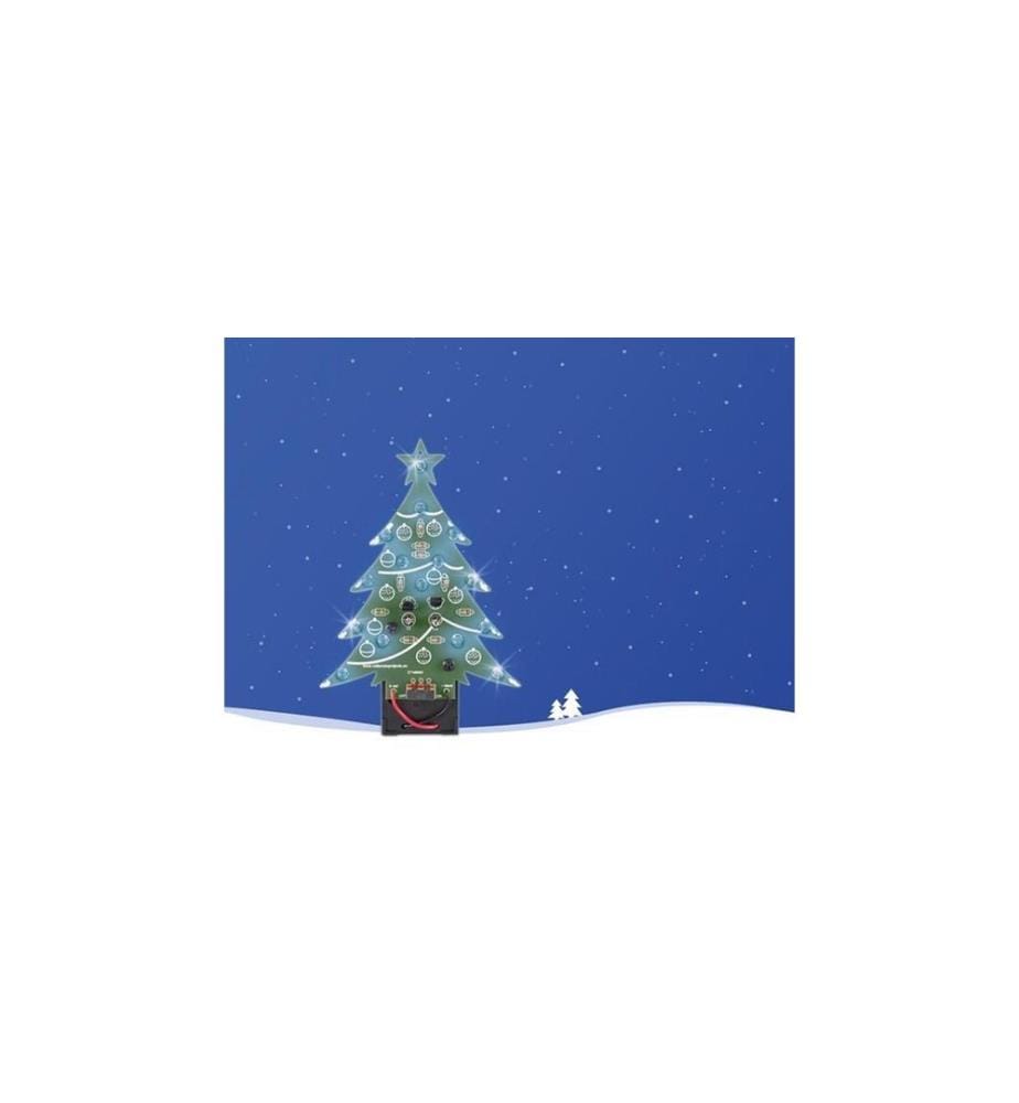 Whadda - Bausatz Weinachtsbaum Blau LED, mit Ein/Aus Schalter