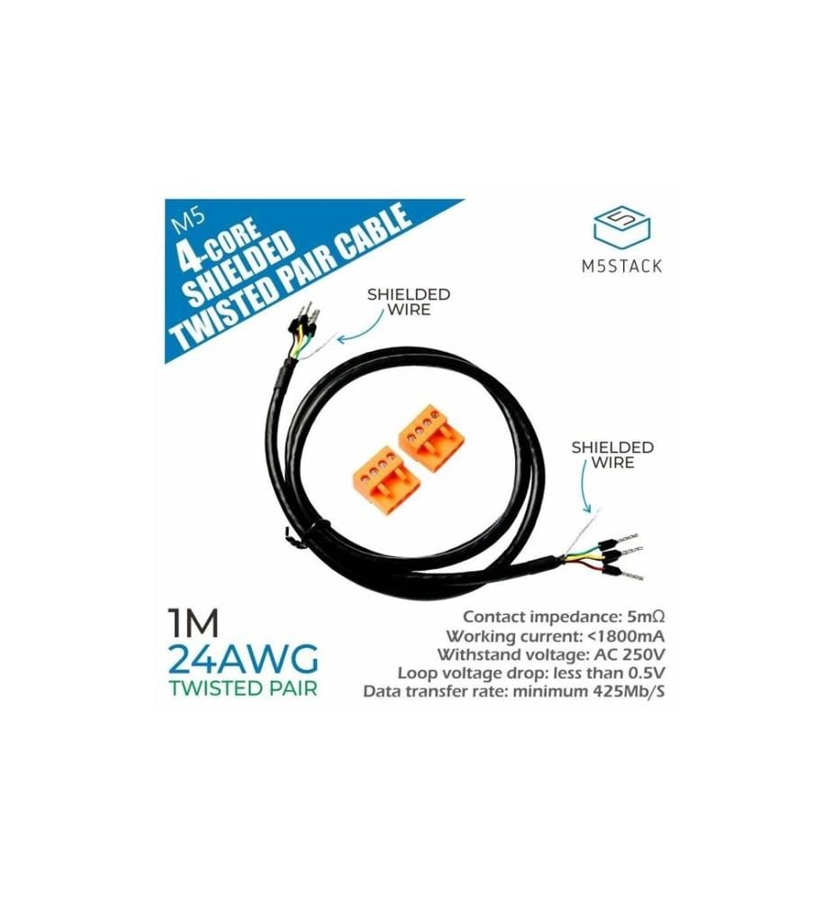 M5Stack - Câble 24 AWG 4-Core Twisted Pair 1 m