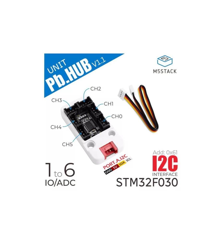 M5Stack - Erweiterungsboard I/O Hub 1 zu 6 STM32F0
