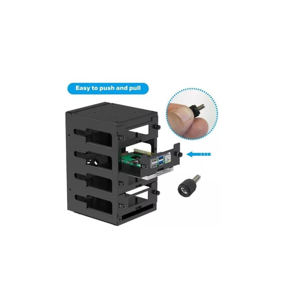 Raspberry Pi - Cluster rack pour Raspberry Pi - 4 B, 3 B/B+