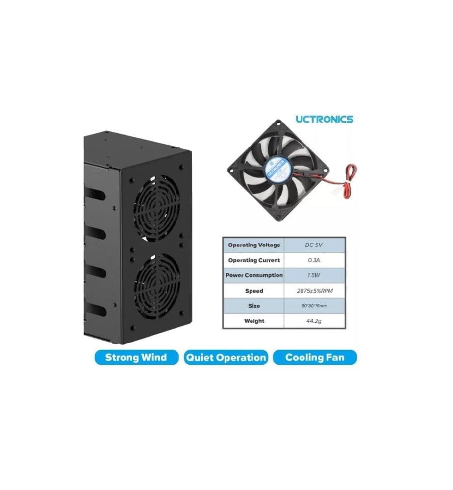 Raspberry Pi - Cluster rack pour Raspberry Pi - 4 B, 3 B/B+