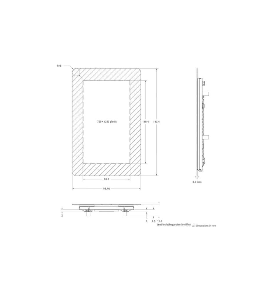 Raspberry Pi - Touchscreen Raspberry Pi - Touch Display 2 (5 Portrait)