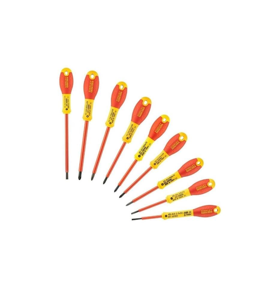 STANLEY - Fatmax Schraubenzieher-Set Isolé, pour les électriciens, 10 pièces