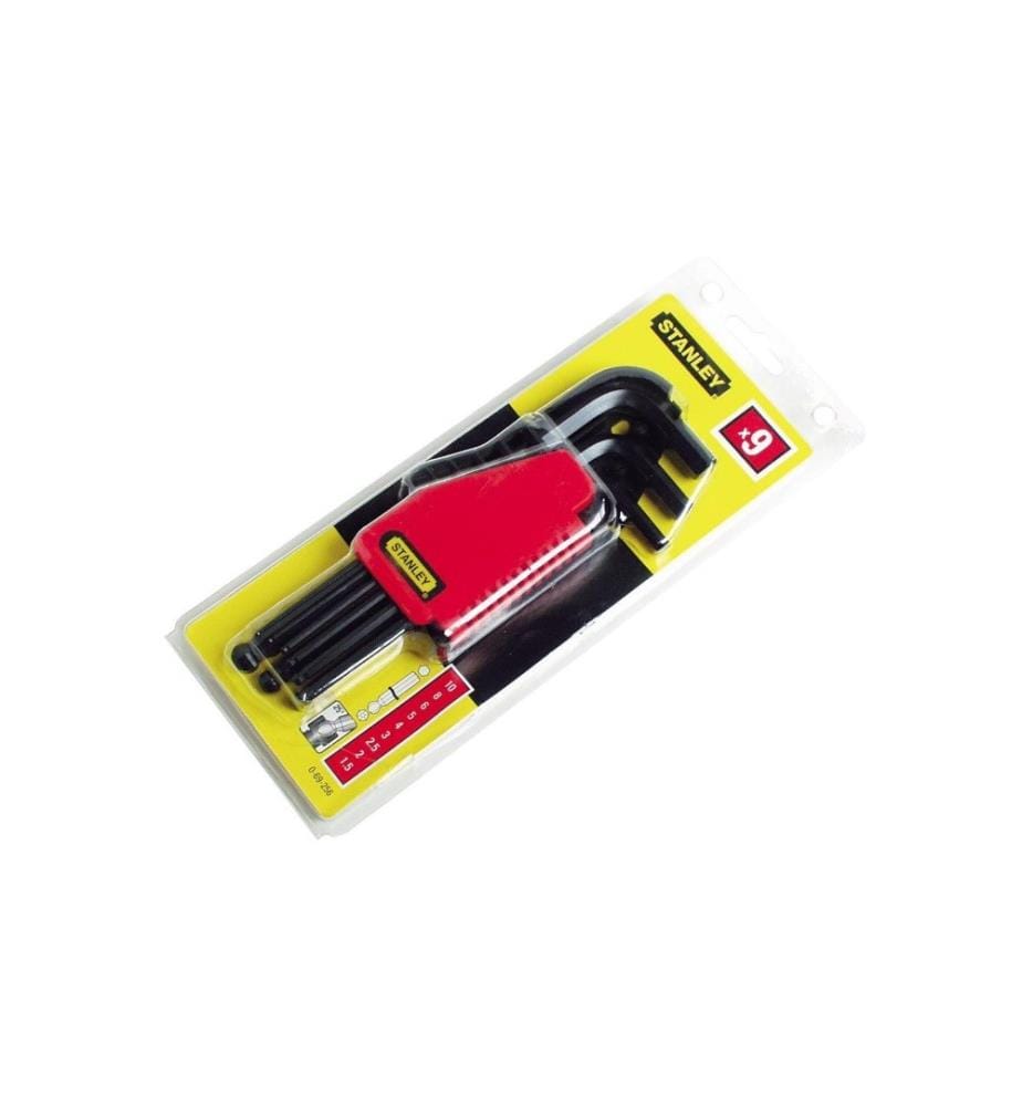 STANLEY - Jeu de clés coudées 1.5-10 mm Six pans creux