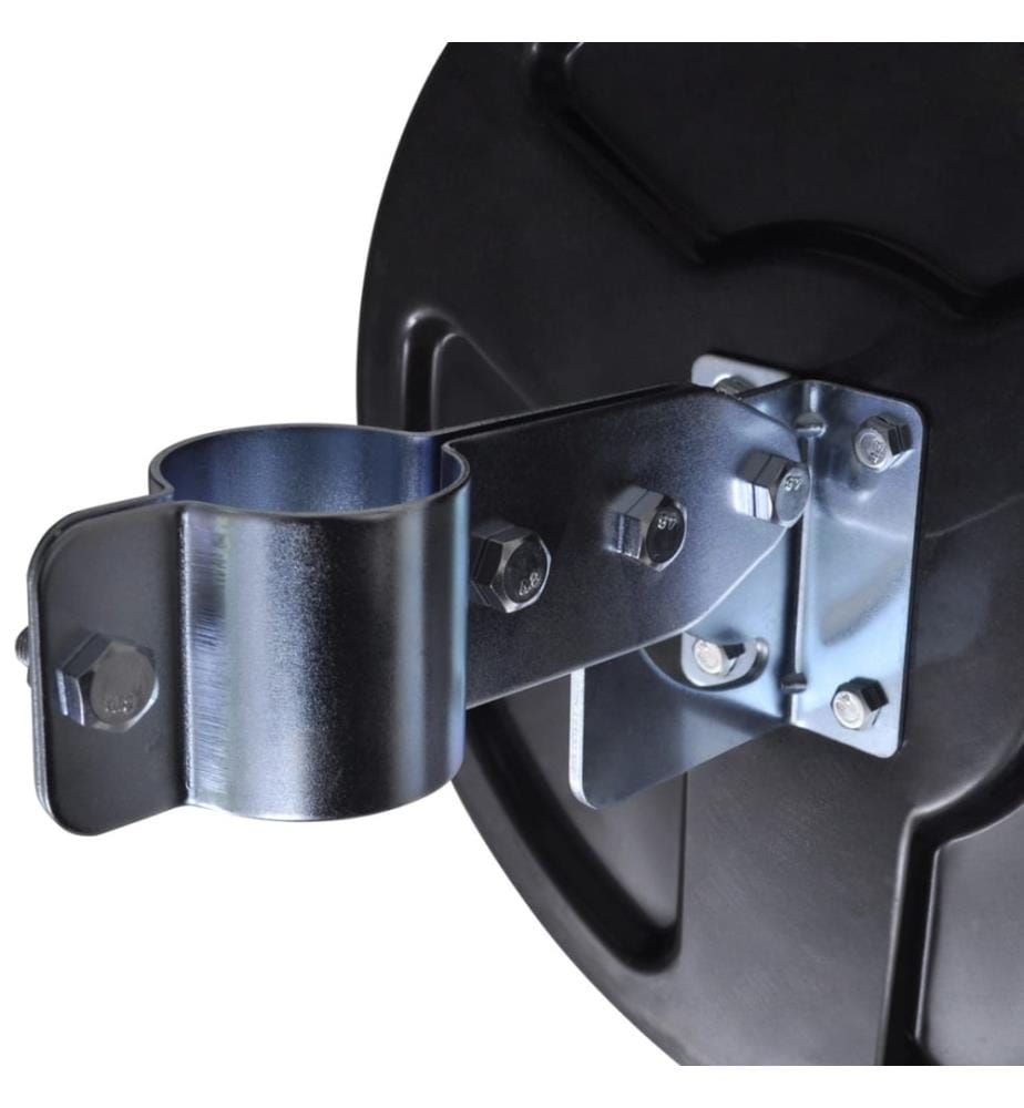 Miroir de trafic convexe d'extérieur Plastique PC Noir 30 cm