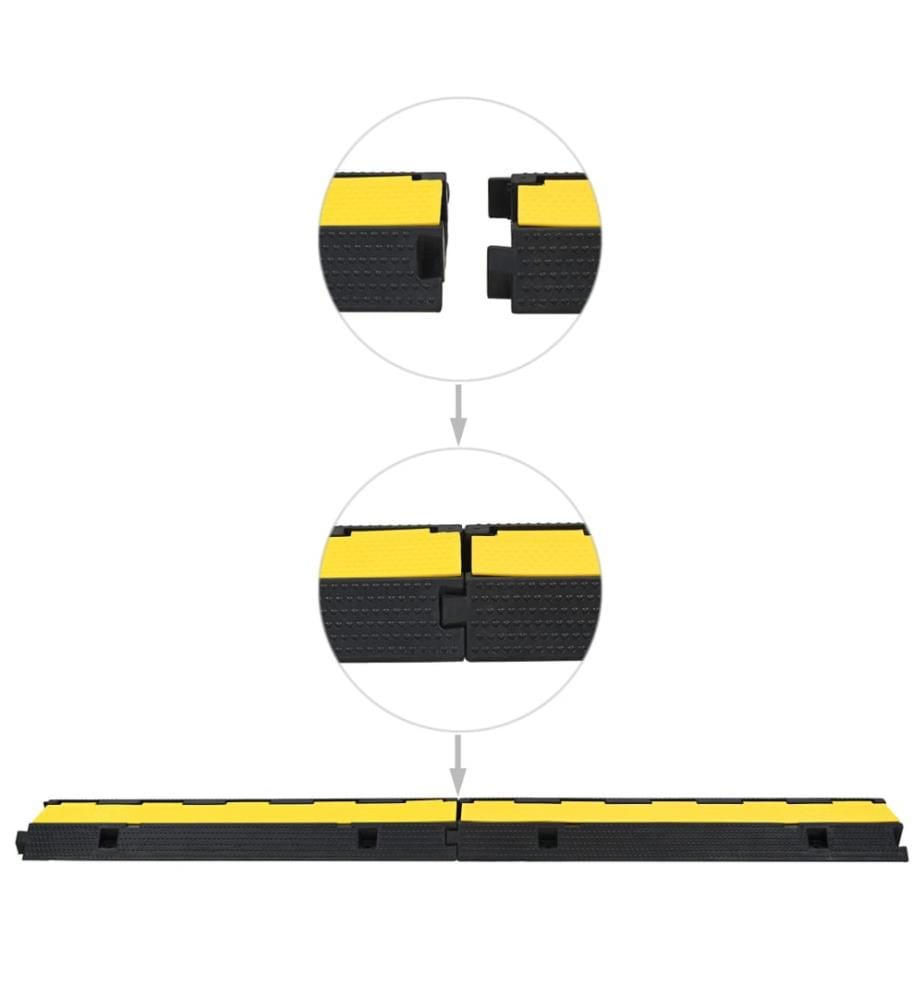Rampe de protection de câble 1 canal caoutchouc 100cm