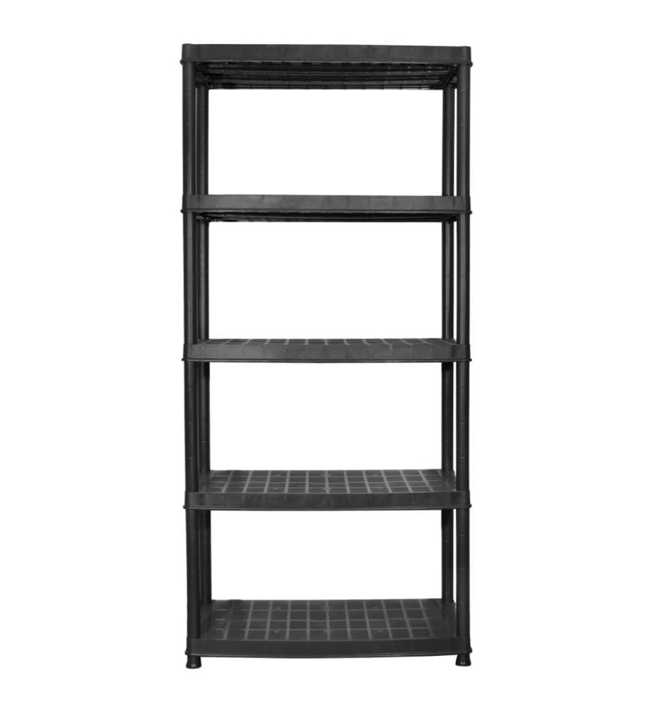 Lagerregal 5-Tier Schwarz 85x40x185 cm Kunststoff