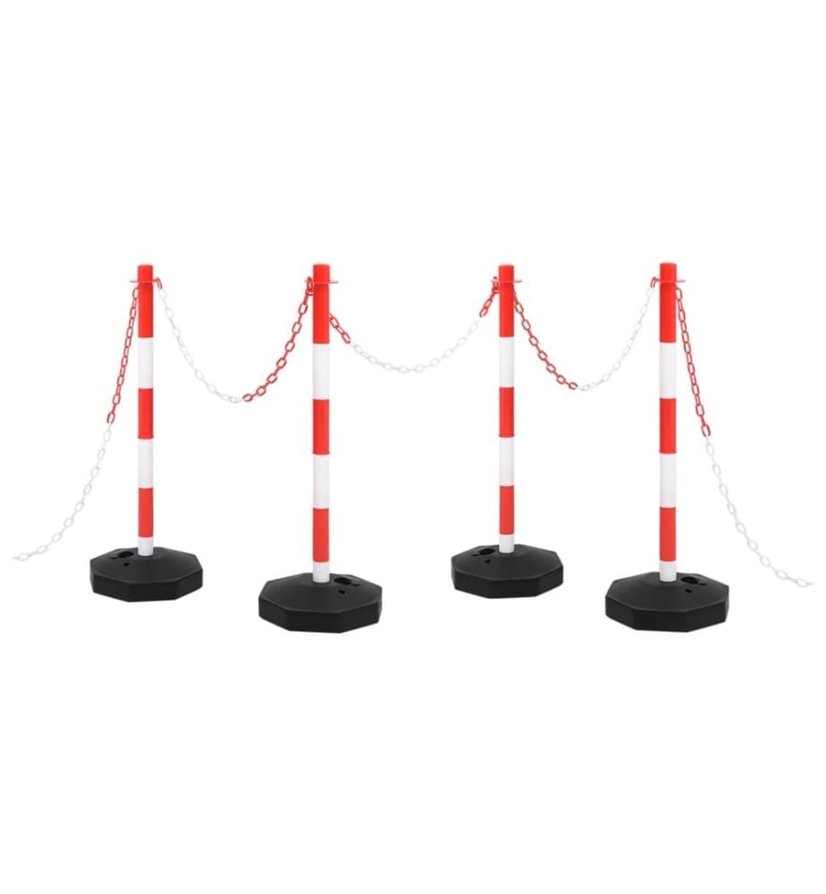 Kettenpfosten-Set mit 10 m Kunststoffkette