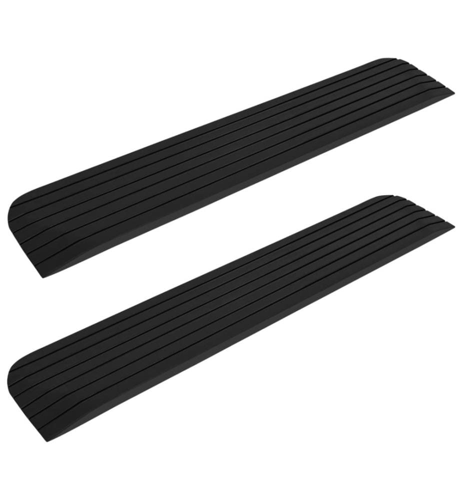Schwellenrampen 2 Stk. 110x21x2,5 cm Gummi