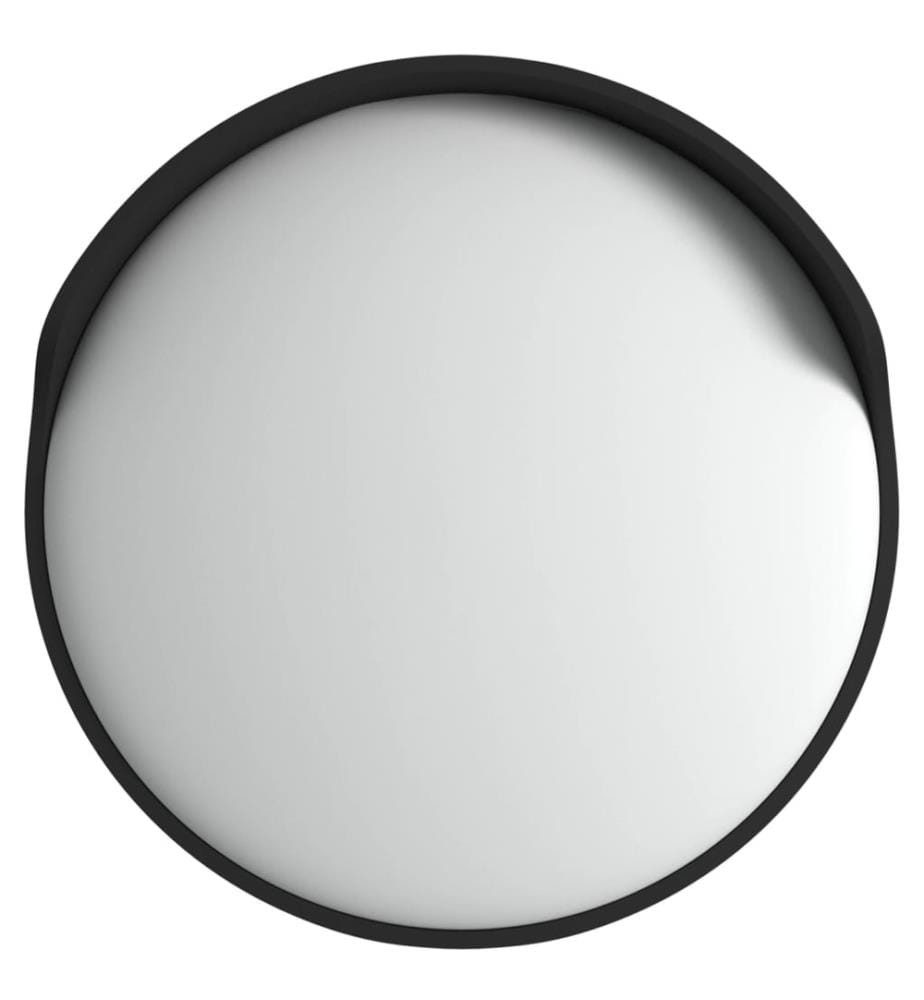 Miroir de circulation convexe extérieur noir Ø 60 cm Polycarbonate