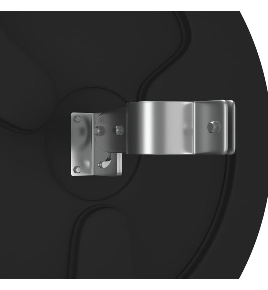 Miroir de circulation convexe extérieur noir Ø 60 cm Polycarbonate