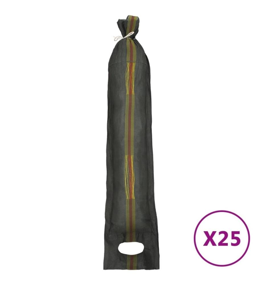 Sandsäcke 25 Stk. Dunkelgrün 103x25 cm HDPE
