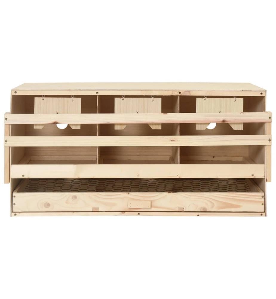 Pondoir 3 compartiments 72x33x38 cm bois de pin massif