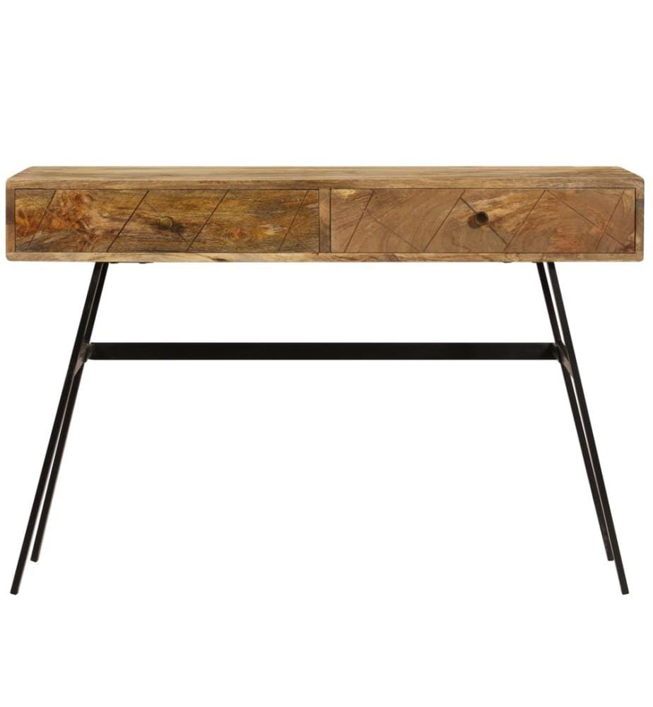 Schreibtisch mit Schubladen Massivholz Mango 110×50×76 cm