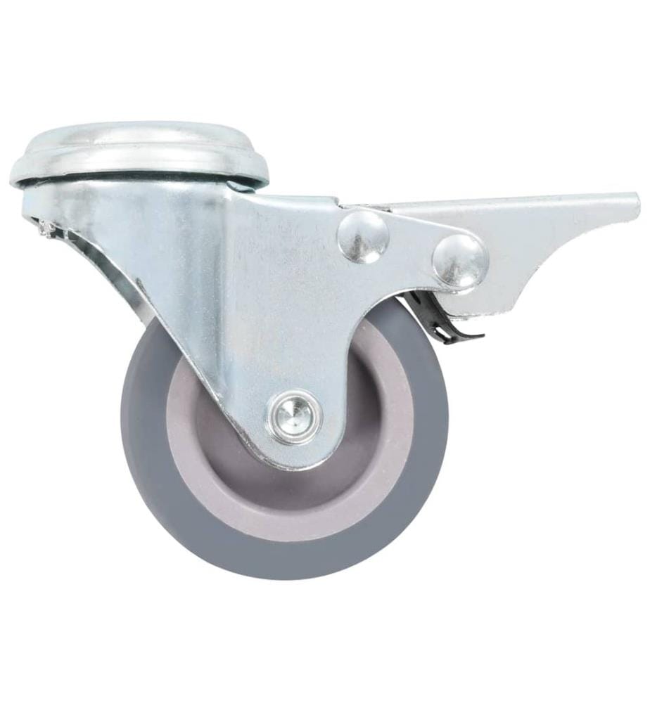 16 pcs Roulettes pivotantes à trou de boulon 50 mm
