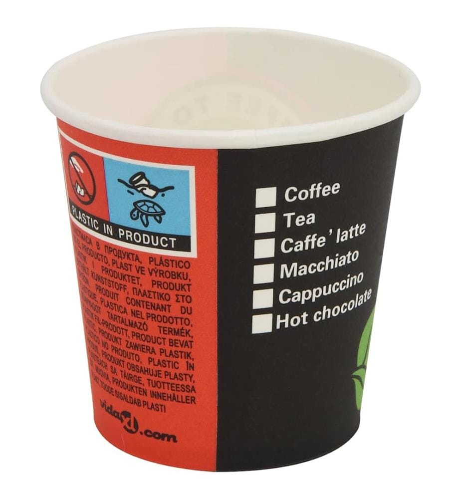 1000 Stk. Einweg-Kaffeebecher Pappe 120 ml (4 oz)