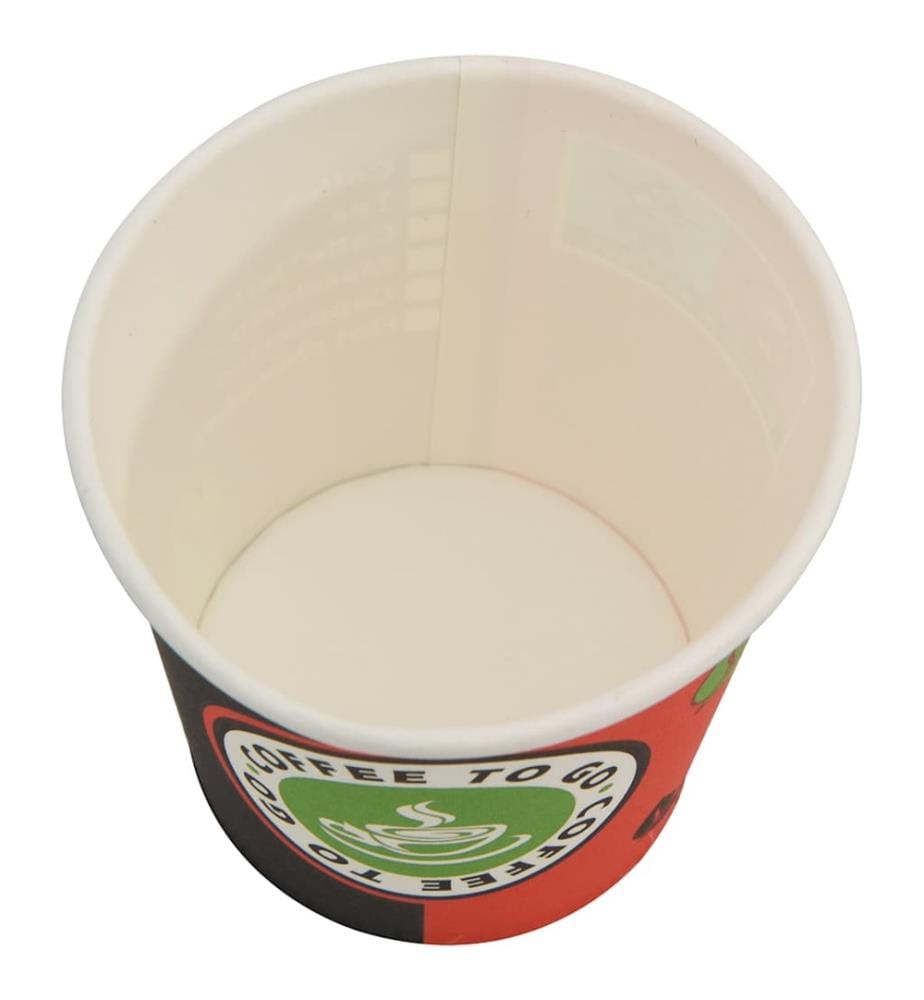 1000 Stk. Einweg-Kaffeebecher Pappe 120 ml (4 oz)