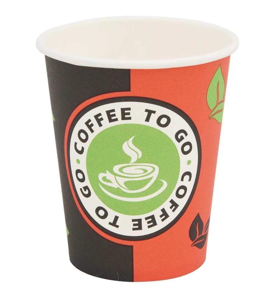 1000 Stk. Einweg-Kaffeebecher Pappe 240 ml (8 oz)