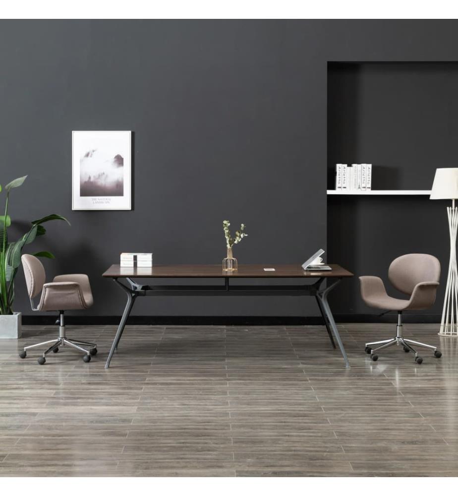 Drehbarer Bürostuhl Taupe Stoff