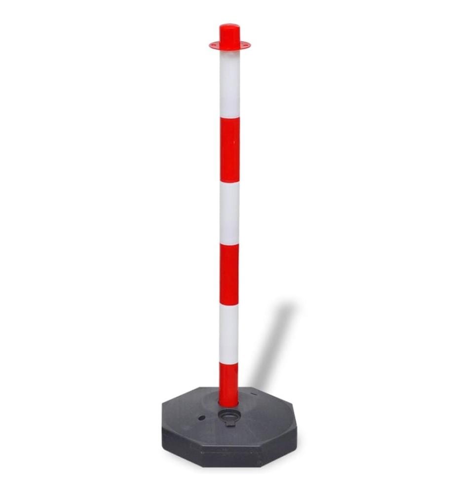 Set von 4 Absperrpfosten und 2 Kunststoff-Ketten von je 10 m