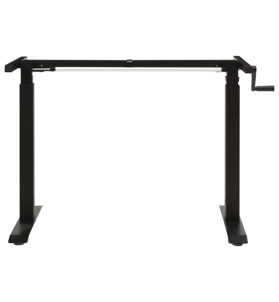 Cadre de bureau en hauteur réglable avec manivelle manuel Noir