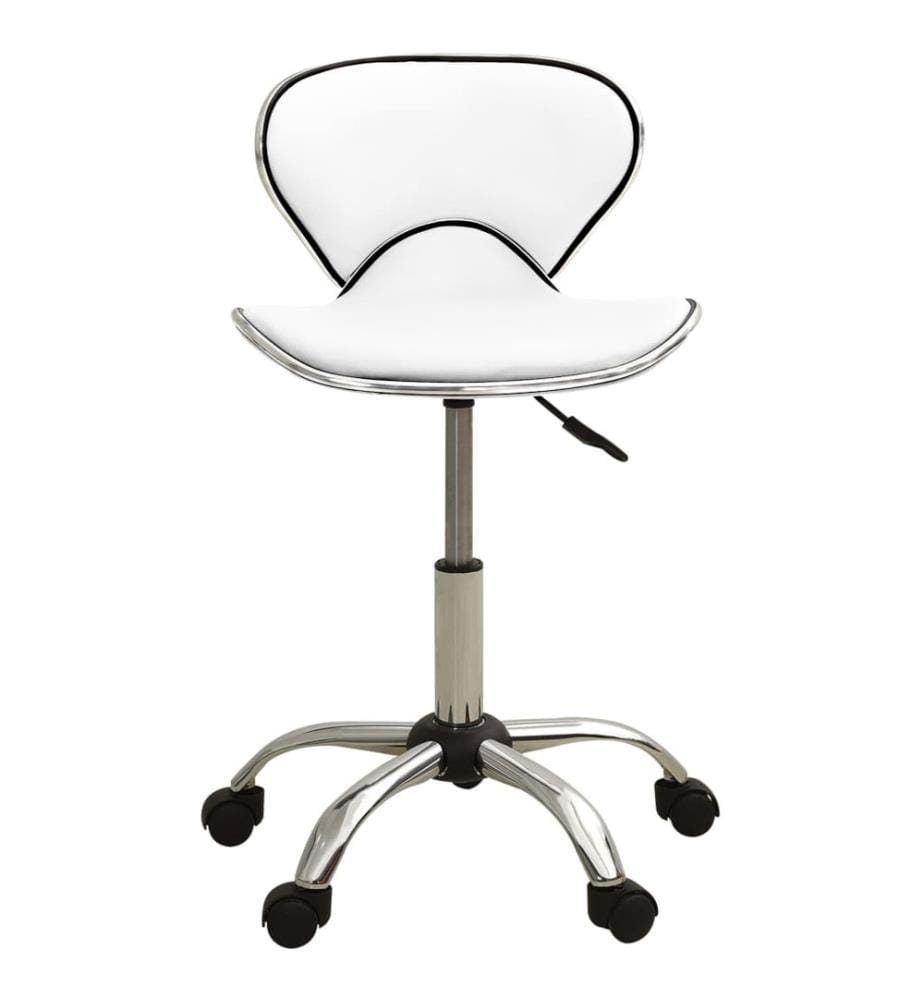 Friseur Rollhocker Weiss Kunstleder