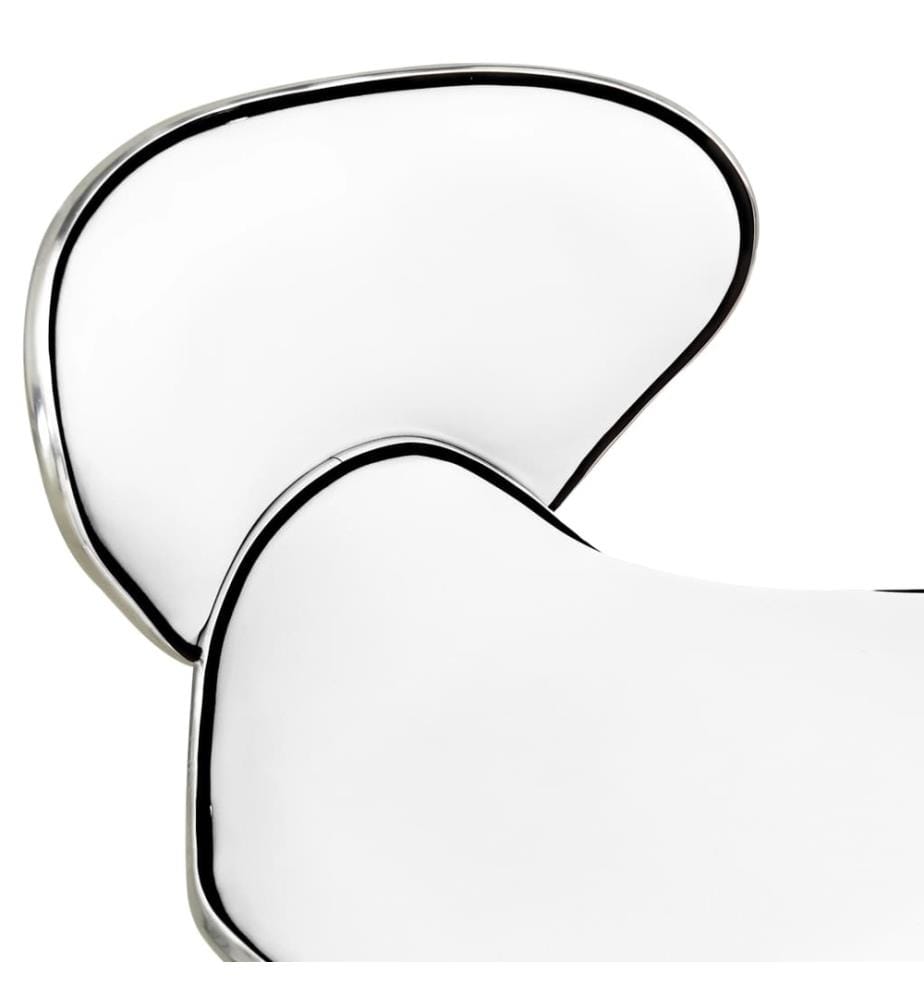 Friseur Rollhocker Weiss Kunstleder